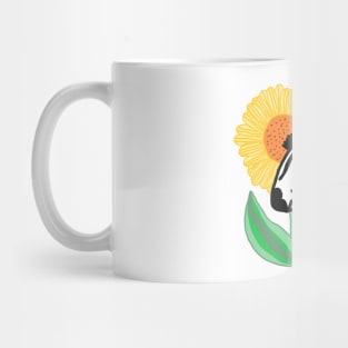 zebra, sun flower Mug